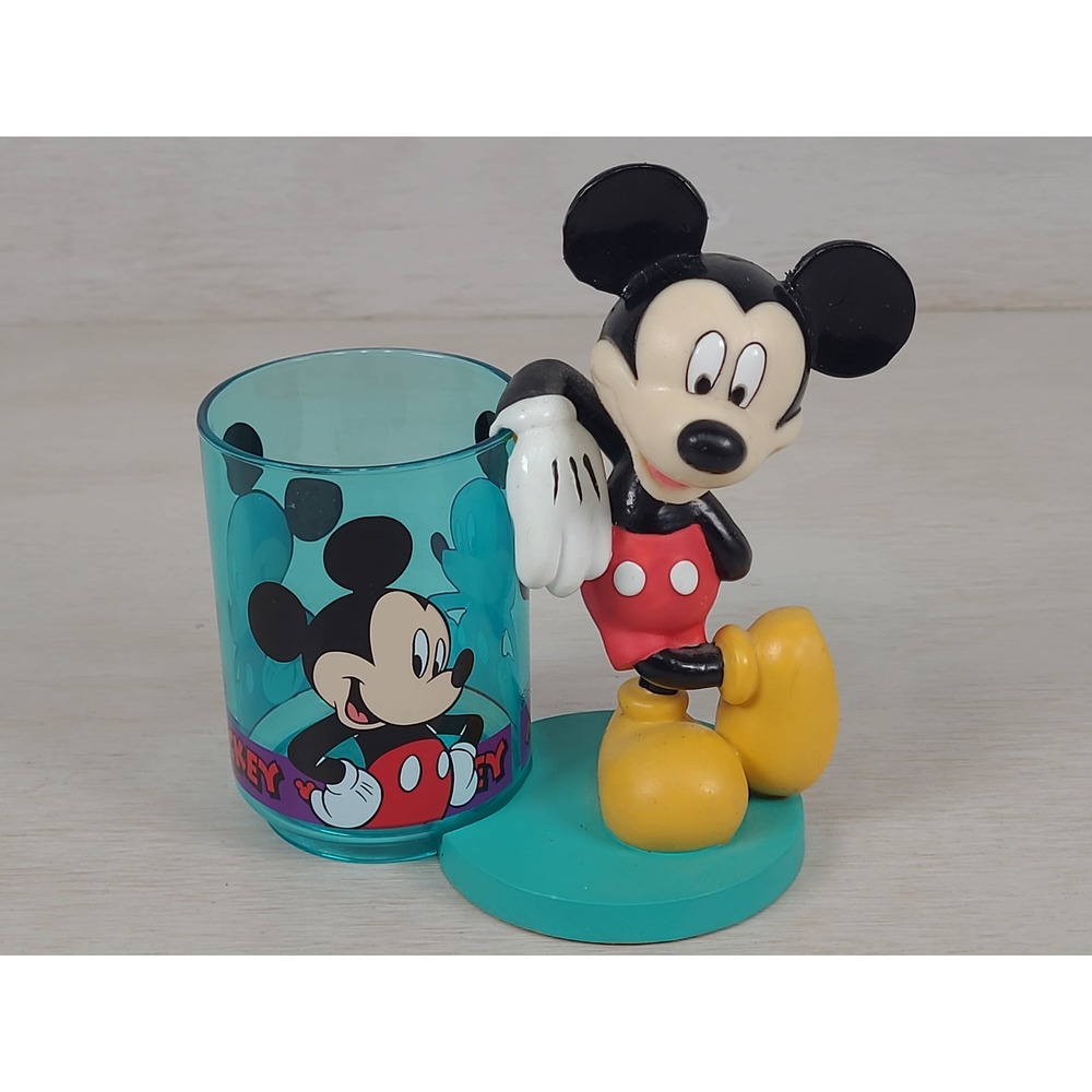 Zak Designs Mickey Mouse Character Cup Tumbler Holder MMKA 1081 Teal Red Yellow